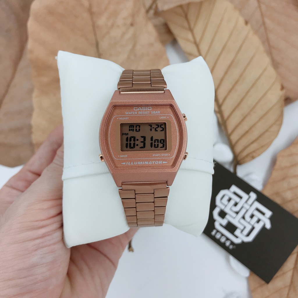 Đồng hồ nữ Casio B640 / B640WC-5 dây thép chính hãng, chống nước 50m