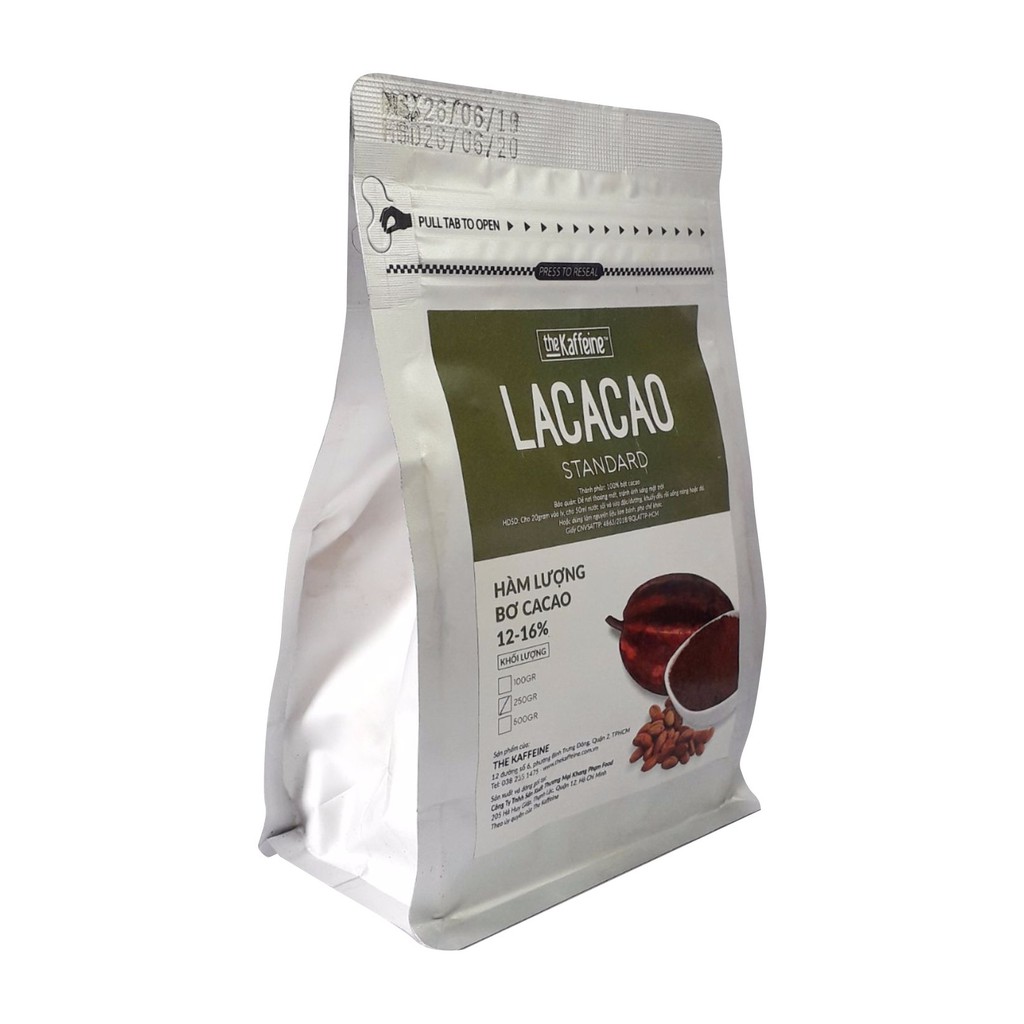 Bột Cacao Nguyên Chất LACACAO Standard 250g The Kaffeine
