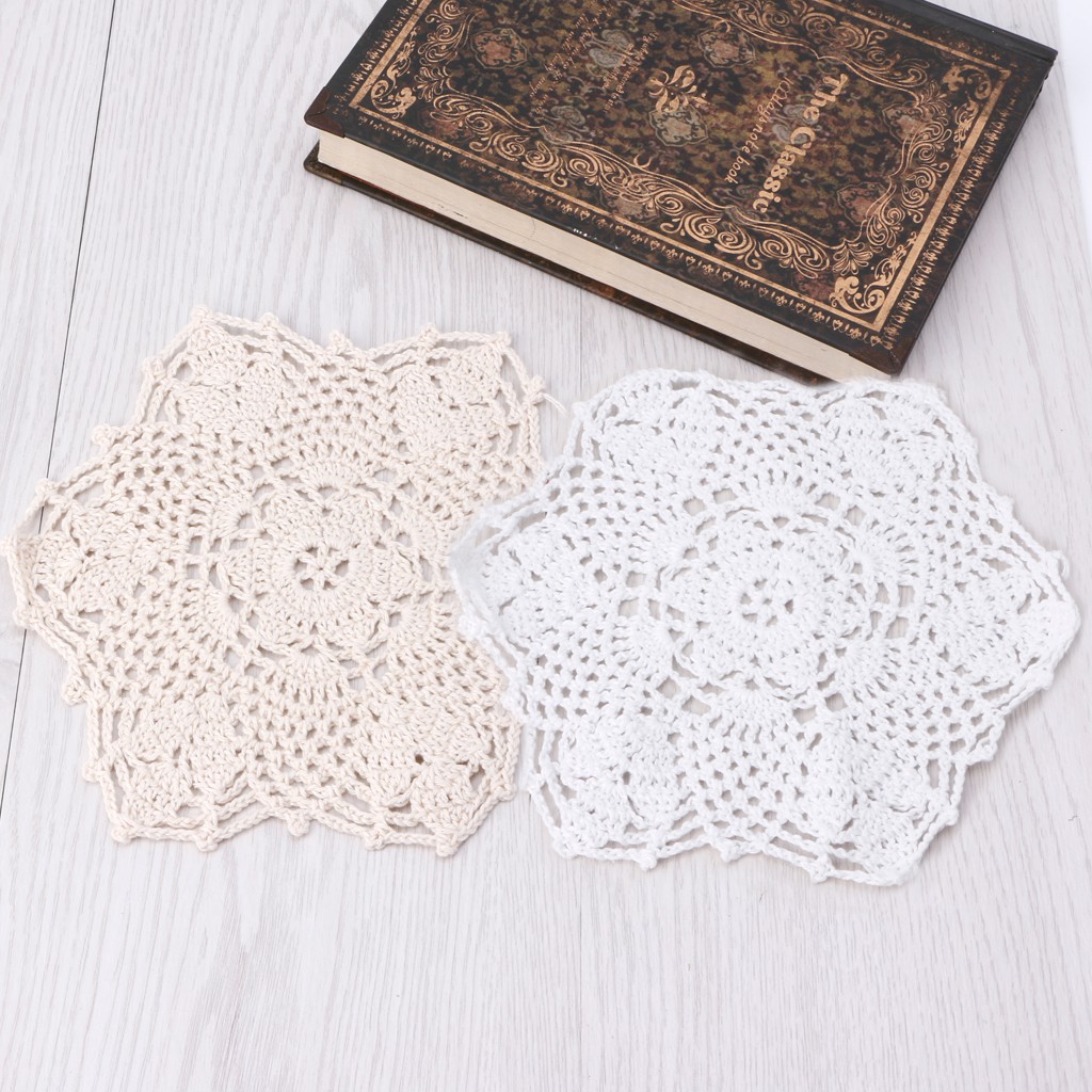 Miếng Lót Ly Hình Hoa Bằng Vải Cotton