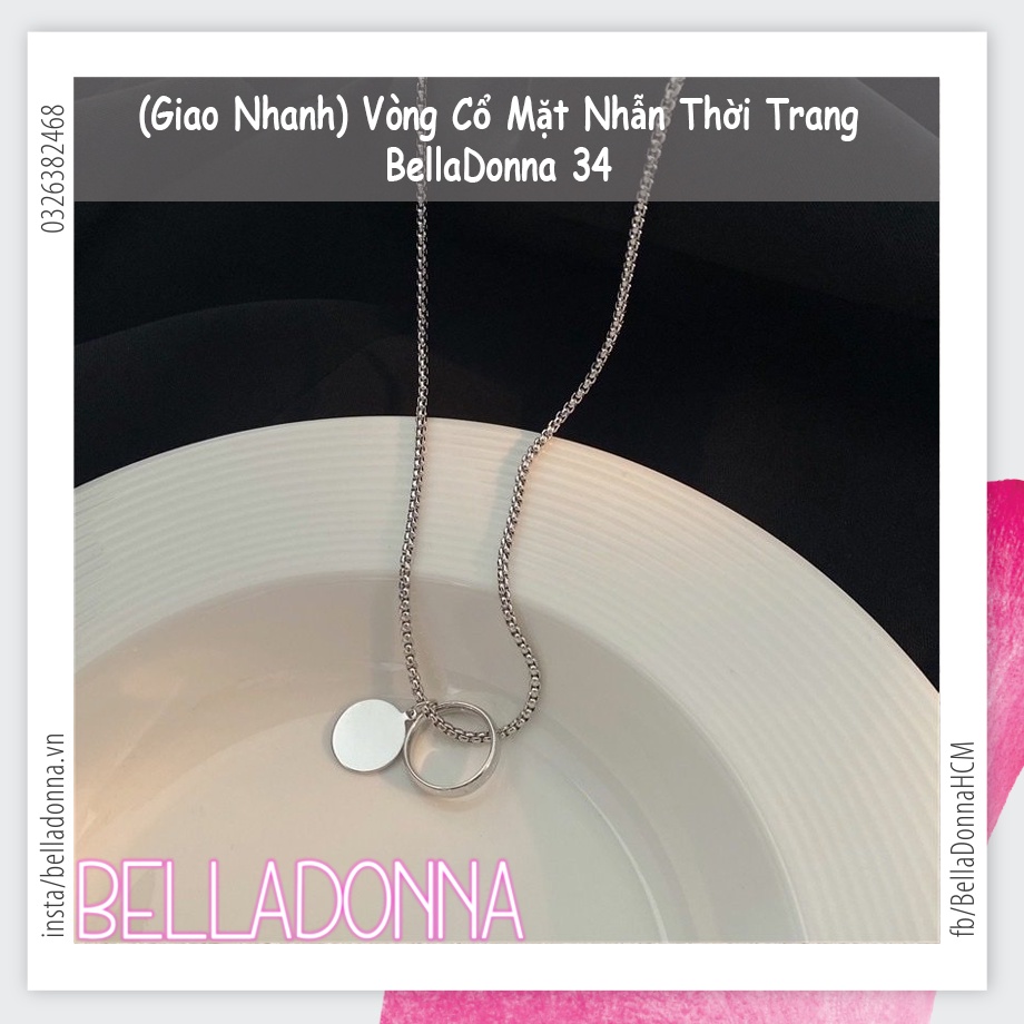 (Giao Nhanh) Vòng Cổ Mặt Nhẫn Thời Trang BellaDonna 34