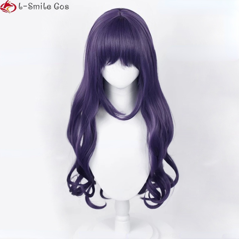 Bộ Tóc Giả Dài 80cm Màu Tím Đậm Hóa Trang Nhân Vật Tomoyo Daidouji Trong Card Captor Sakura