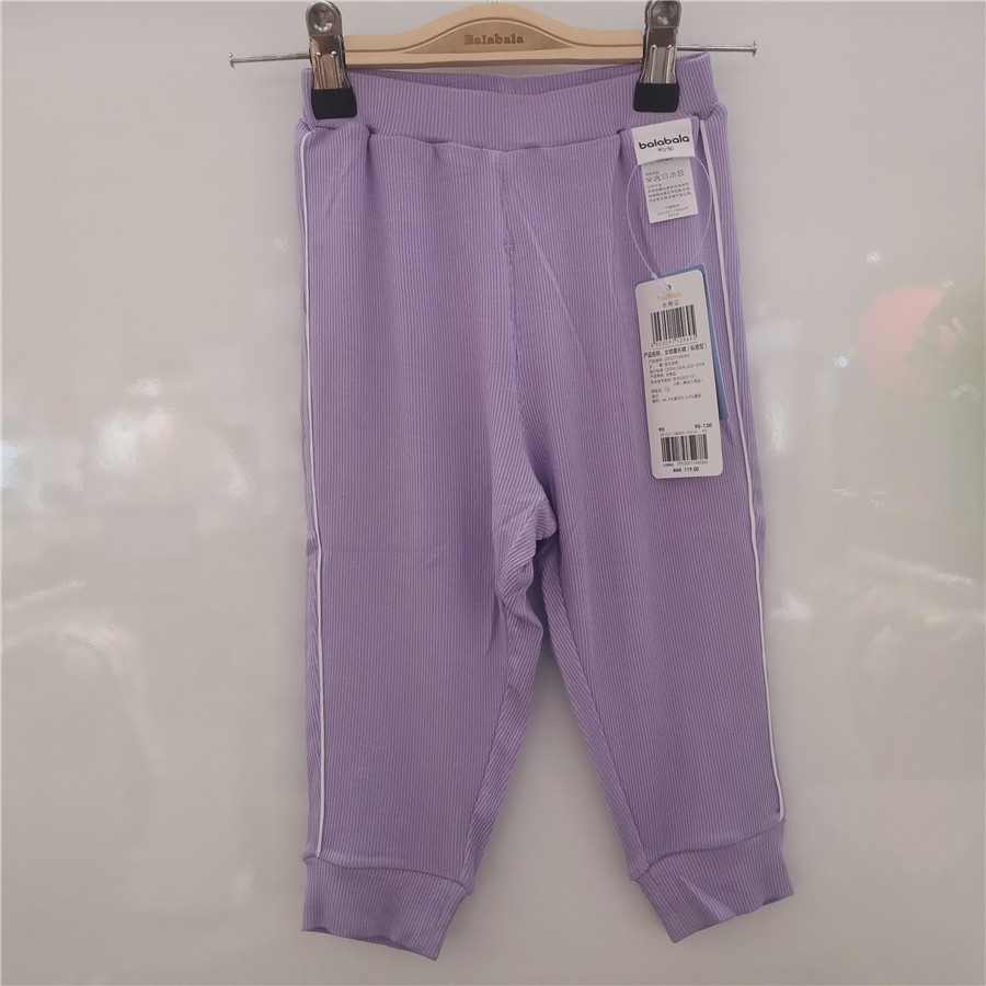 (3-7 tuổi) Quần len tăm mùa hè bé gái rộng rãi, thoáng khí hãng Balabala 201221108009