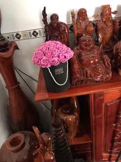 Giỏ hoa hồng sáp thơm