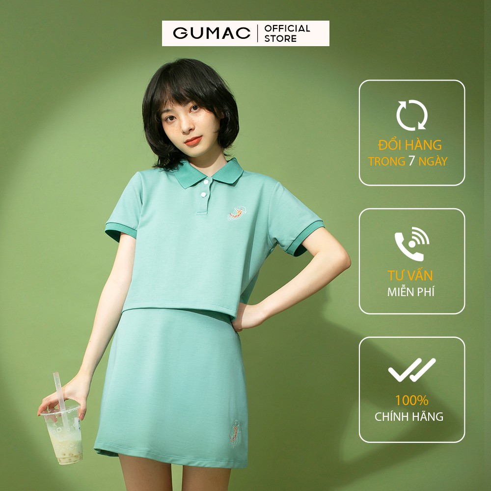 Áo polo nữ thêu bạch tuộc GUMAC đủ màu, đủ size, phong cách năng động, trẻ trung ATB314