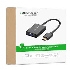 Cáp chuyển HDMI sang VGA cao cấp Ugreen 40233 (Đen)- Sản phẩm chính hãng BH 18 tháng