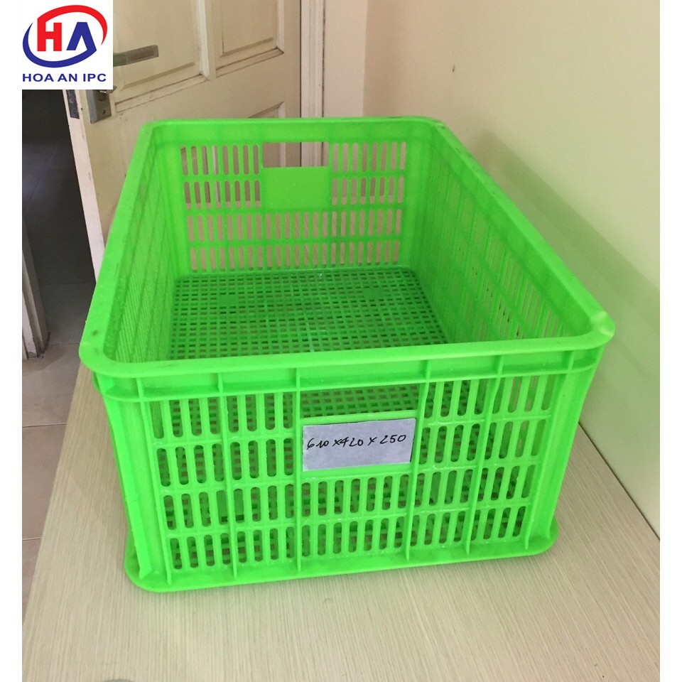 Thùng nhựa rỗng HS014  KT: 610x420x250 mm (sóng nhựa hở 2T5)