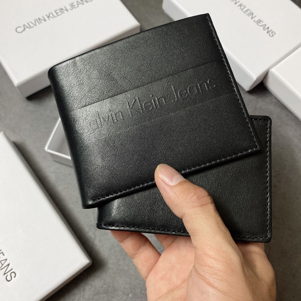 Ví ngắn nam logo full sọc giữa - V370