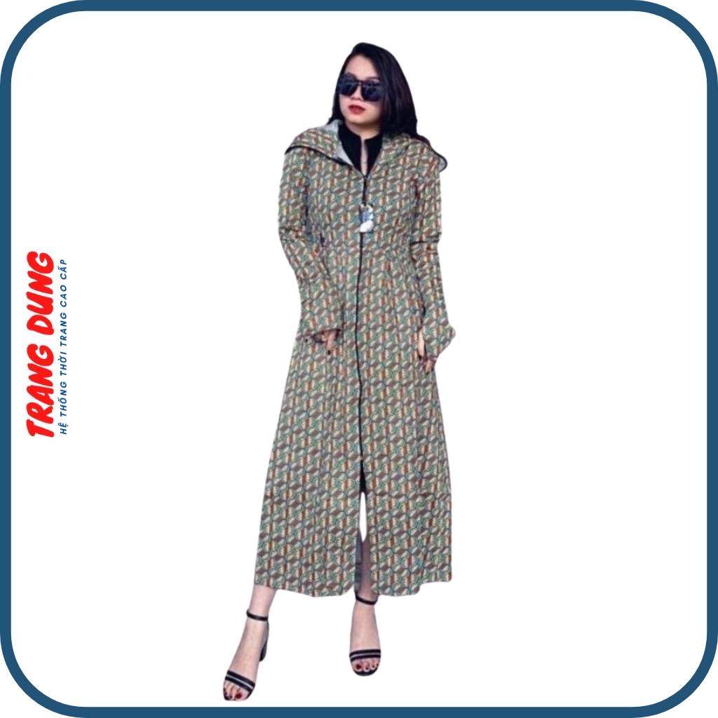 Váy chống nắng nữ toàn thân Trang Dung vải Umi D 2 lớp cao cấp thiết kế xẻ sau thời trang, dáng dài kín chân thoáng mát.