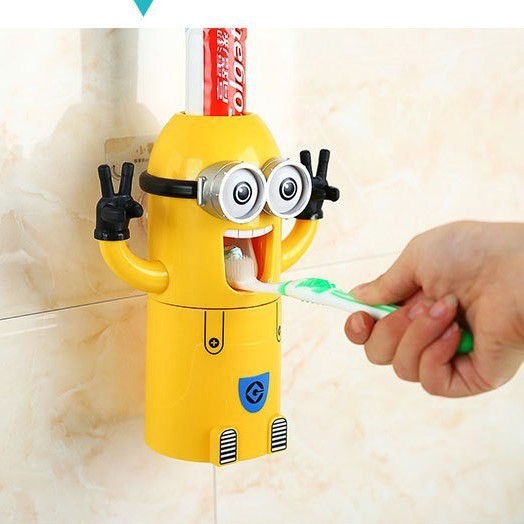 BỘ NHẢ KEM ĐÁNH RĂNG MINION SIÊU CUTE, SIÊU NGỘ NGHĨNH, DỄ THƯƠNG, VUI NHỘN CHO BÉ TRAI, BÉ GÁI