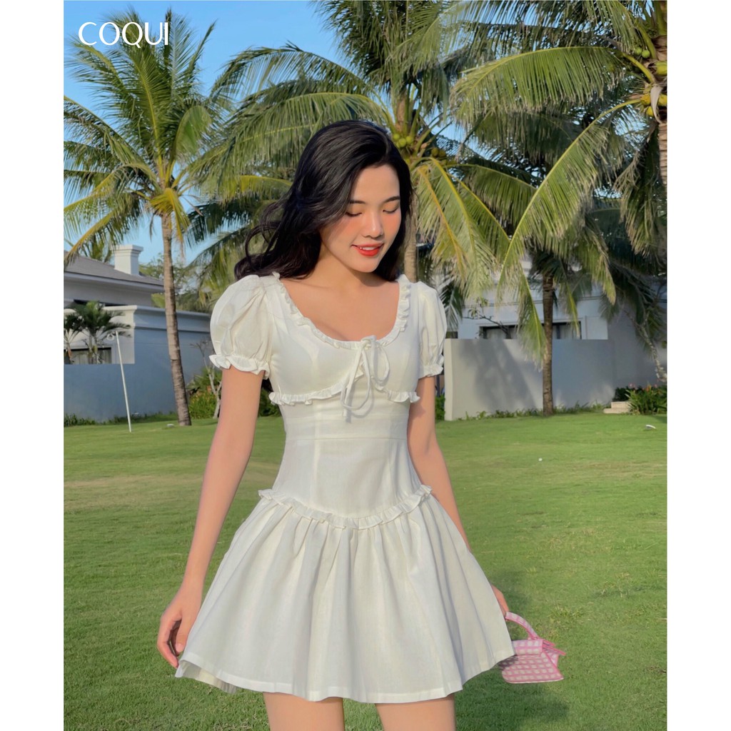 [COQUI] Đầm Emma tay phồng bèo ngực