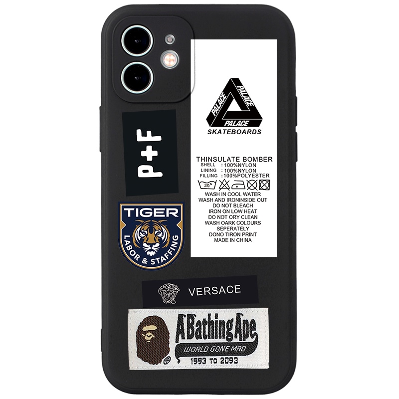 Ốp lưng JURSUE mềm chống bẩn hình độc lạ đen Cho iPhone 14 13 12 11 Pro Max SE 2020 X XR XS 8 7 ip 6S 6 Plus Y2304