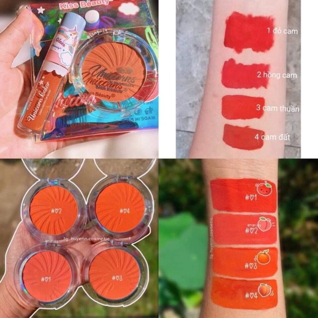 Set son lì và má hồng Kiss Beauty Unicorn | BigBuy360 - bigbuy360.vn