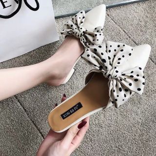 ] Giày sục nơ chấm bi siêu xinh