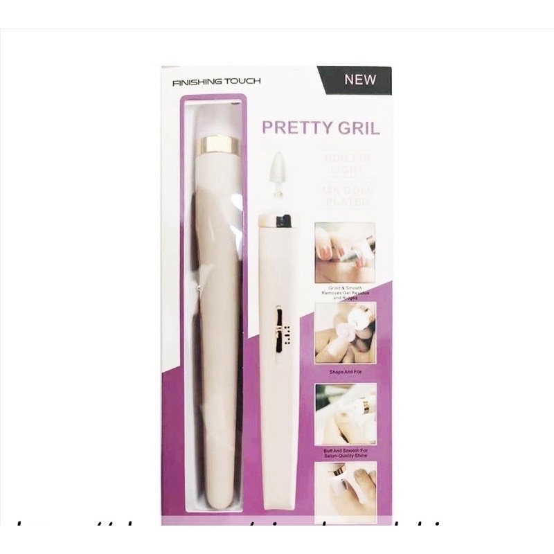 Máy mài móng Finishing Touch Máy dũa móng tay làm nail chuyên nghiệp 5 đầu mài có đèn led loại sạc điện