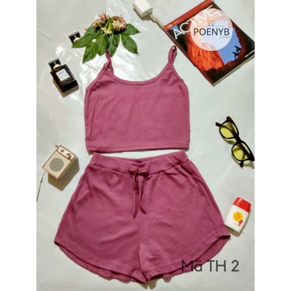 Đồ Bộ 2 Dây Tập Gym Tập Yoga Thể Dục Mặc Ngủ Buổi Tối Chất Mát  POENYB | BigBuy360 - bigbuy360.vn