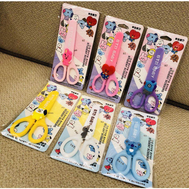 Kéo đa năng lưỡi thép tỉa cây cành, cắt thực phẩm chuyên nghiệp KPOP BTS BT21 Scissors