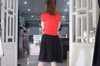 Áo Kiểu Phối Nơ Eo