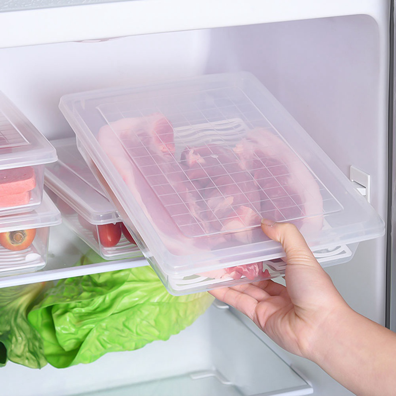 Hộp đựng thức ăn ráo nước bảo quản tươi trong tủ lạnh cho nhà bếp