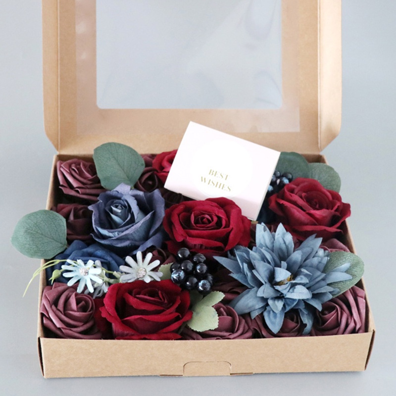 Hộp Đựng Hoa Hồng Giả Trang Trí Tiệc Cưới DIY