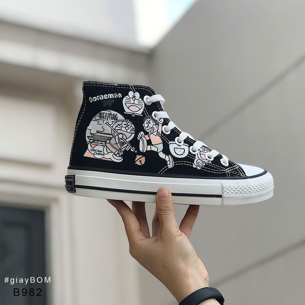 [Mã FAGREEN245 giảm 10% tối đa 30k đơn từ 99k] Giày BATA Nữ giayBOM Cổ Cao Họa Tiết Doraemon Đổi Màu Ngoài Nắng B982 | BigBuy360 - bigbuy360.vn
