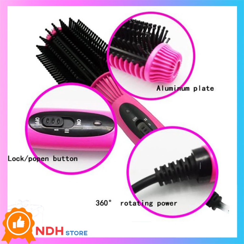 LƯỢC CHẢI ĐIỆN TẠO KIỂU TÓC NHC 8810 4in1: Chải thẳng tóc, chải phồng, uốn tóc, cúp tóc, sấy tóc