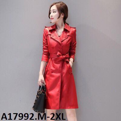 4 MÀU ÁO KHOÁC DA NỮ DÁNG DÀI 48-78kg