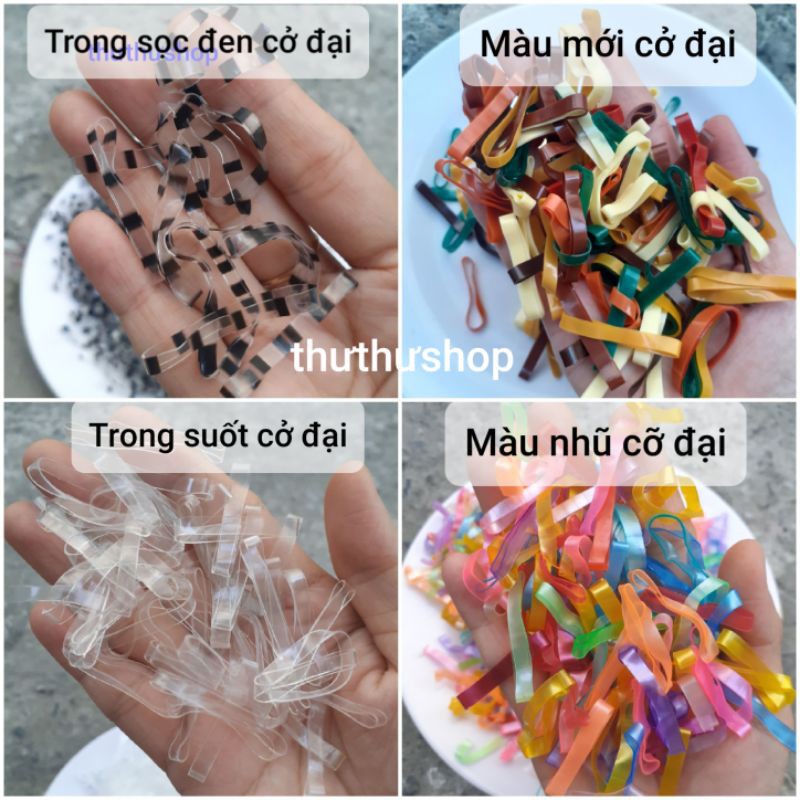500g Dây thun côt tóc màu khách bấm vào chọn mẫu