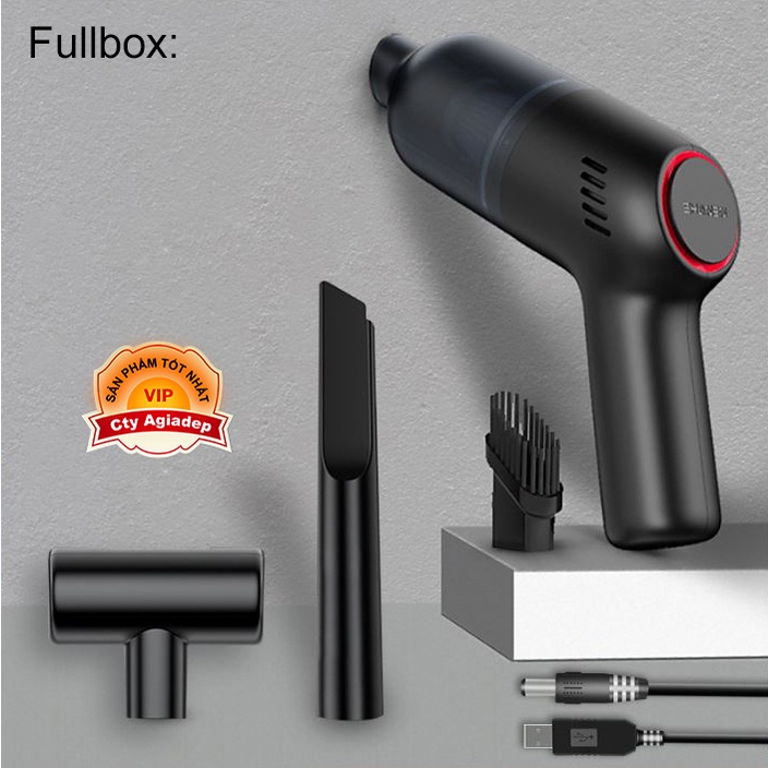 Máy hút bụi không dây Pin sạc ST8000 oto, nhà, bàn thờ, giường đệm