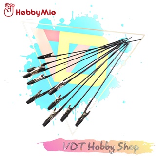 Hobby Mio: Hộp 20 cây kẹp cá sấu đầu bọc cao su chống xước phun sơn