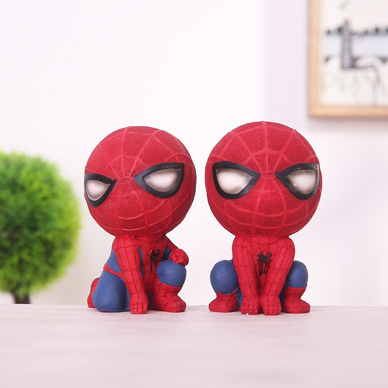 Set 2 Người Nhện mô hình siêu cute | Tiểu cảnh Spider Man Terrarium để bàn mini - Sẵn hàng