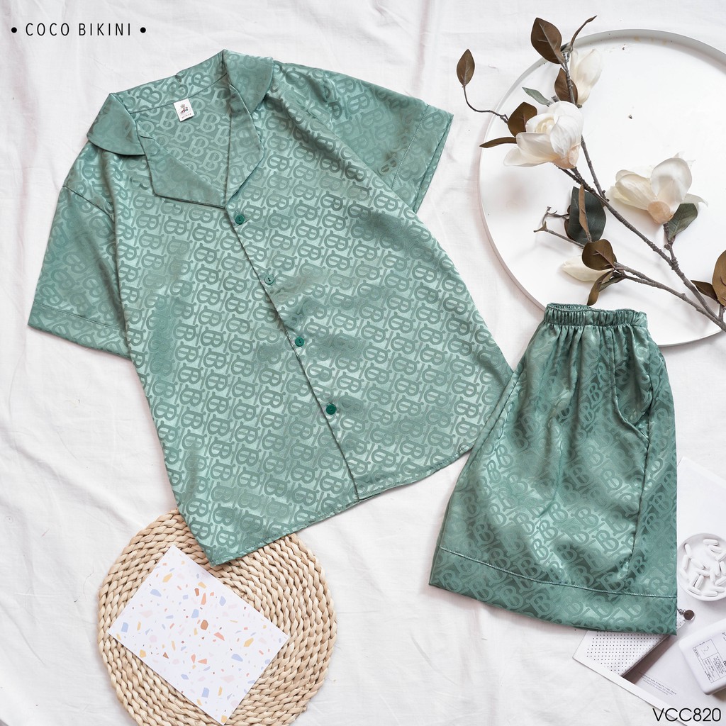 𝑪𝑶𝑪𝑶 𝑩𝑰𝑲𝑰𝑵𝑰 Bộ Đồ Ngủ - Đồ Mặc Nhà Lụa Gấm ( VCC820 ) | BigBuy360 - bigbuy360.vn