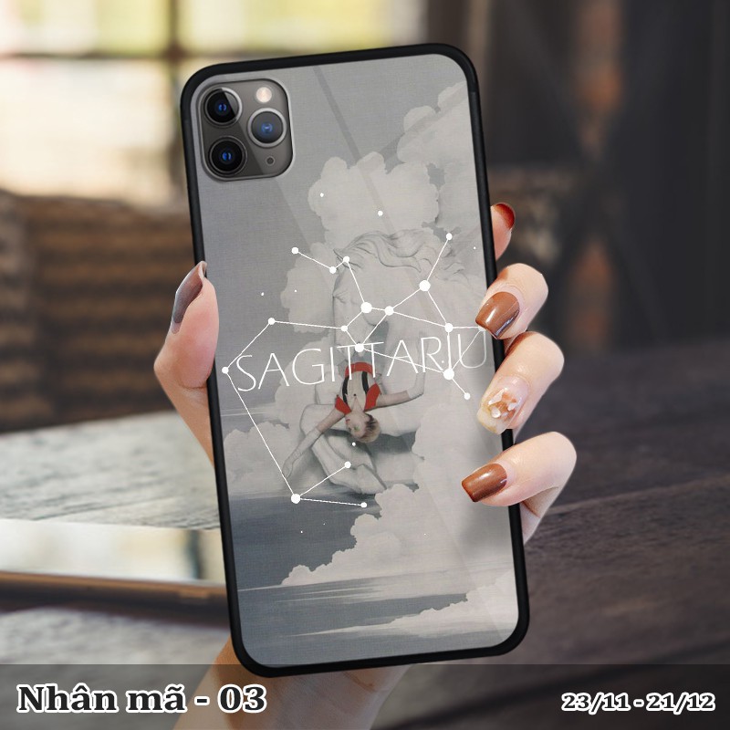 Ốp lưng kính 3D iPhone 11 Pro Max cung hoàng đạo