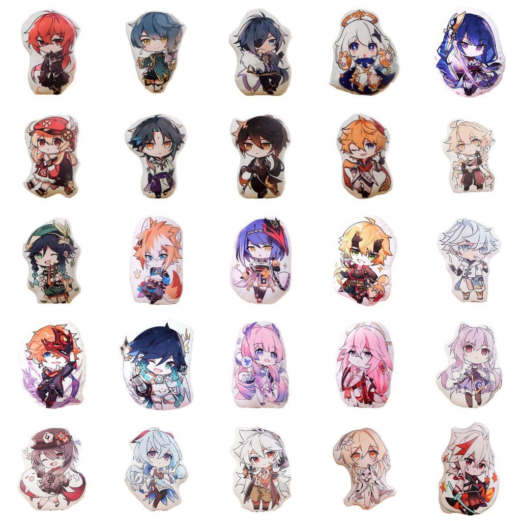 45cm Genshin Impact Plush Pillow Toys Characters Soft Cartoon doll girl gift