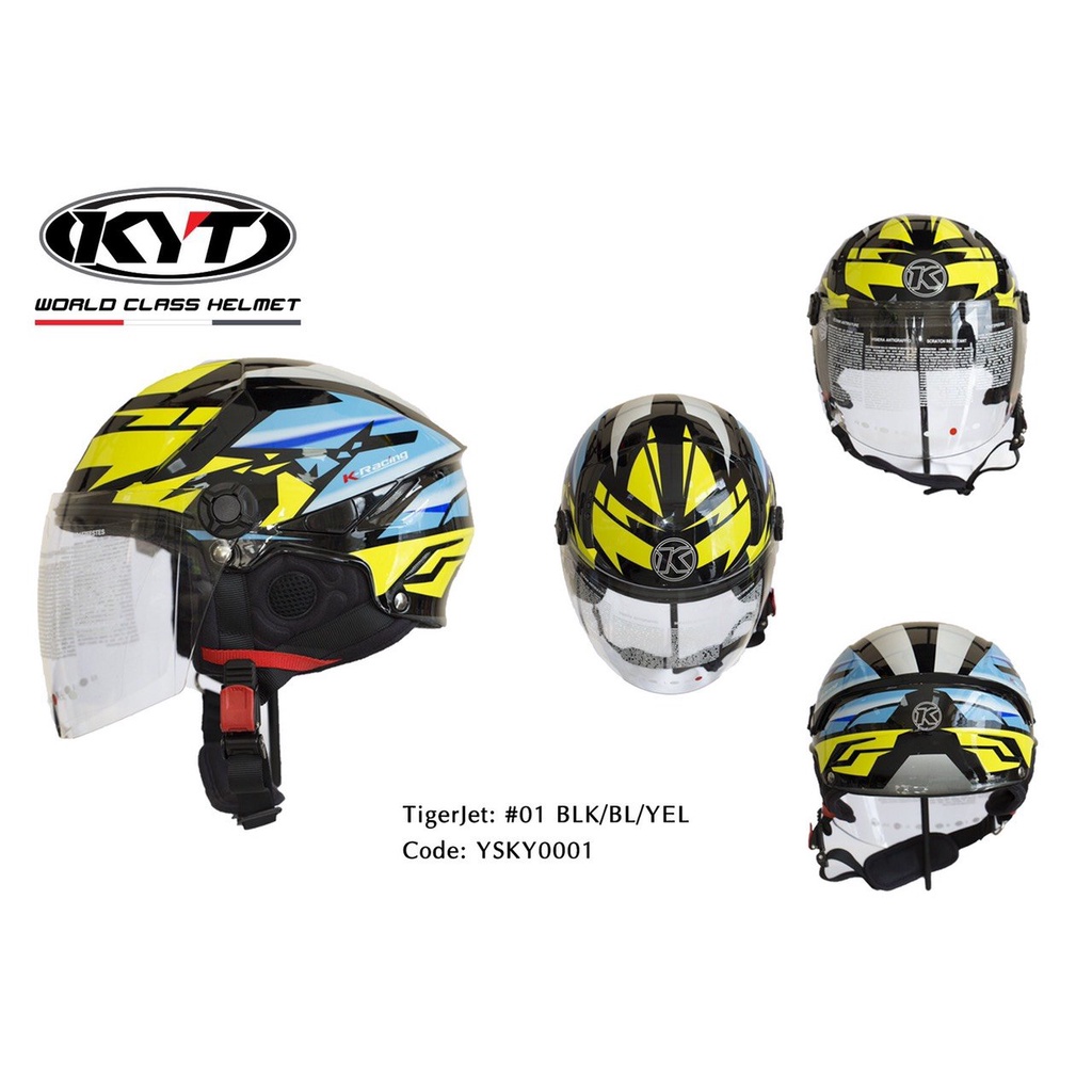 Nón bảo hiểm 3/4 KYT Tiger Jet cao cấp mẫu mới nhất