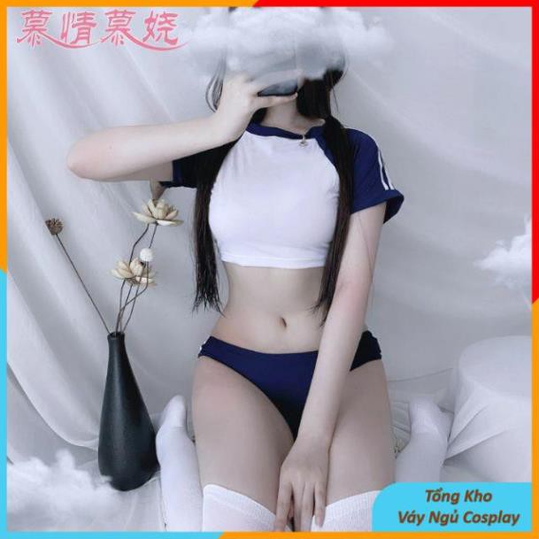 Bộ ngủ cosplay cổ động viên croptop, Thể thao sexy mã VĐv001 - Ivyshop | BigBuy360 - bigbuy360.vn