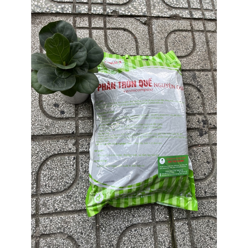 Phân bón chuyên cho rau , cây cảnh từ trùn quế gói 5kg