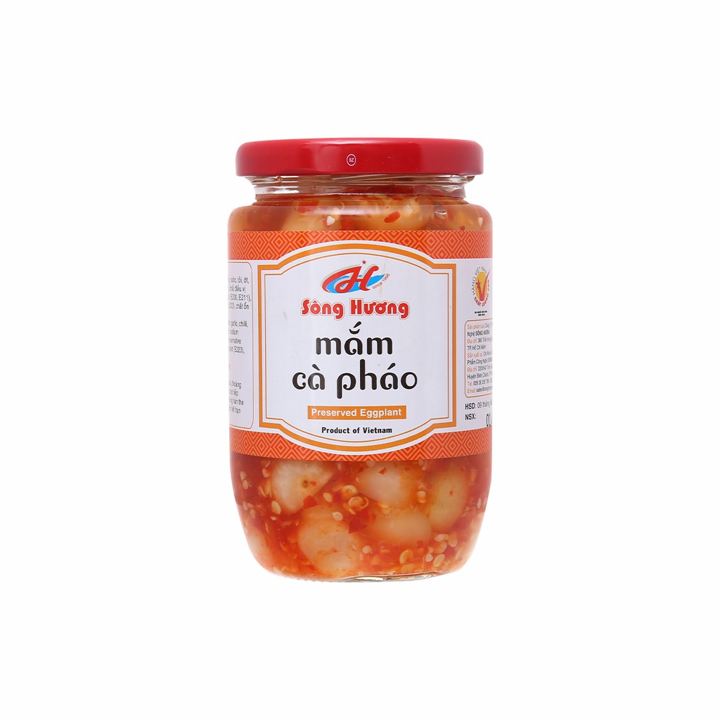 3 Hũ Mắm Cà Pháo Sông Hương Foods Hũ 390g - Ăn kèm cơm , bún , phở , mì tôm , ăn vặt , thịt nướng