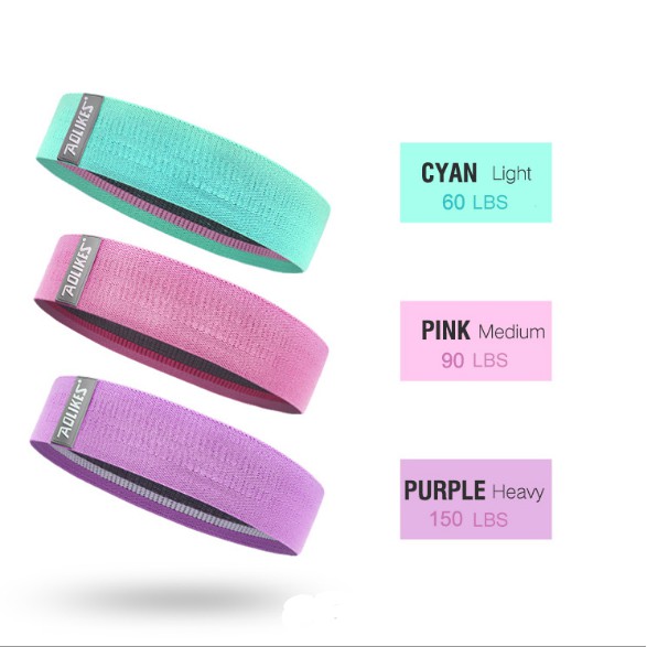 Bộ dây Mini Band Đàn Hồi Tập Mông Chân Đùi Aolikes Siêu Bền, Dây Kháng Lực Tập Gym Chính Hãng