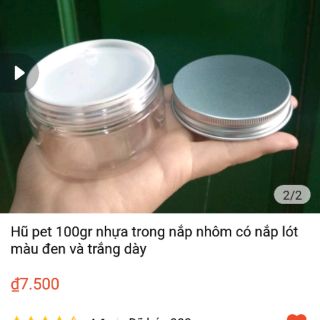 Combo 50 hũ pet 100gr ,10 hũ 200 gr nắp nhôm ,có lót dày