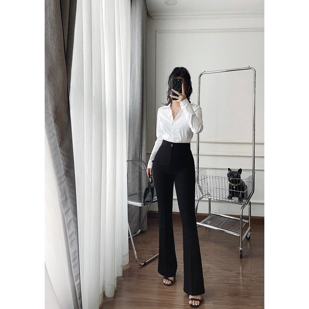 [Mã FAMARAL1 giảm 10K đơn 50K] ÁO SOMI TRẮNG BO EO-TAG XANH | BigBuy360 - bigbuy360.vn