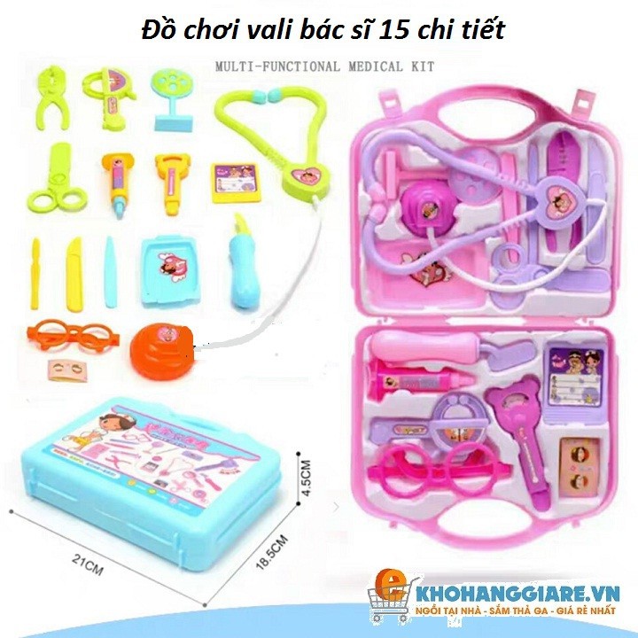 Đồ chơi vali bác sĩ 15 chi tiết