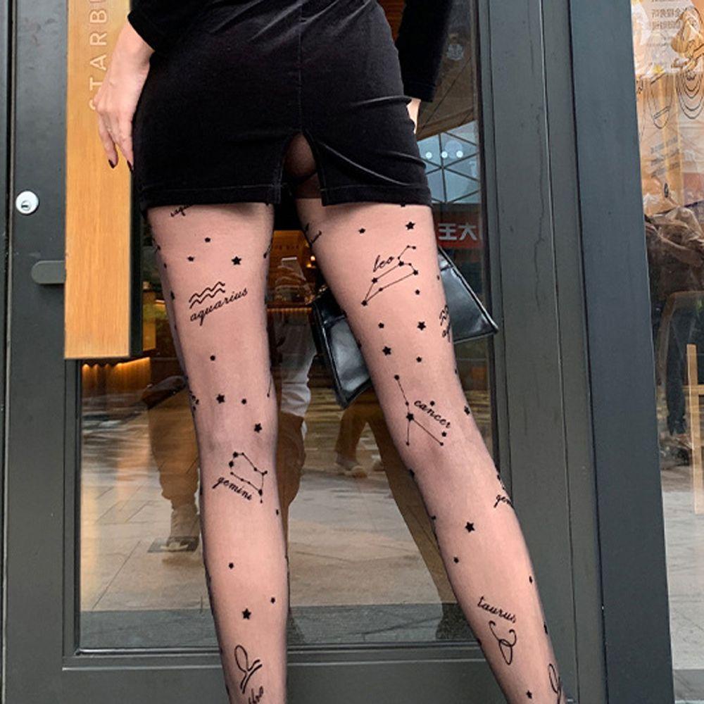 Forbetter Quần Tất Thoáng Khí Họa Tiết Chòm Sao Quyến Rũ Thời Trang Cho Nữ