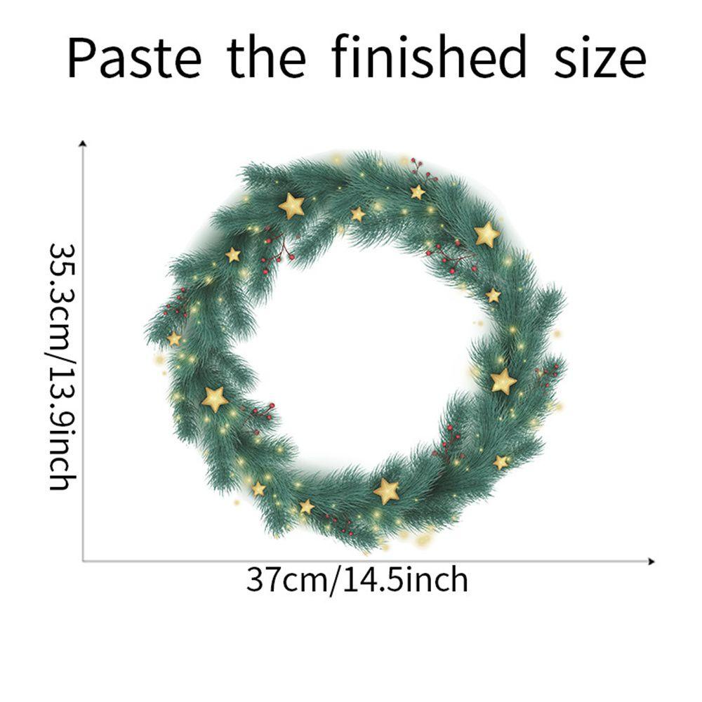 Miếng Dán Tường Bằng PVC Chống Thấm Nước Hình Vòng Hoa Giáng Sinh Trang Trí Nhà Cửa