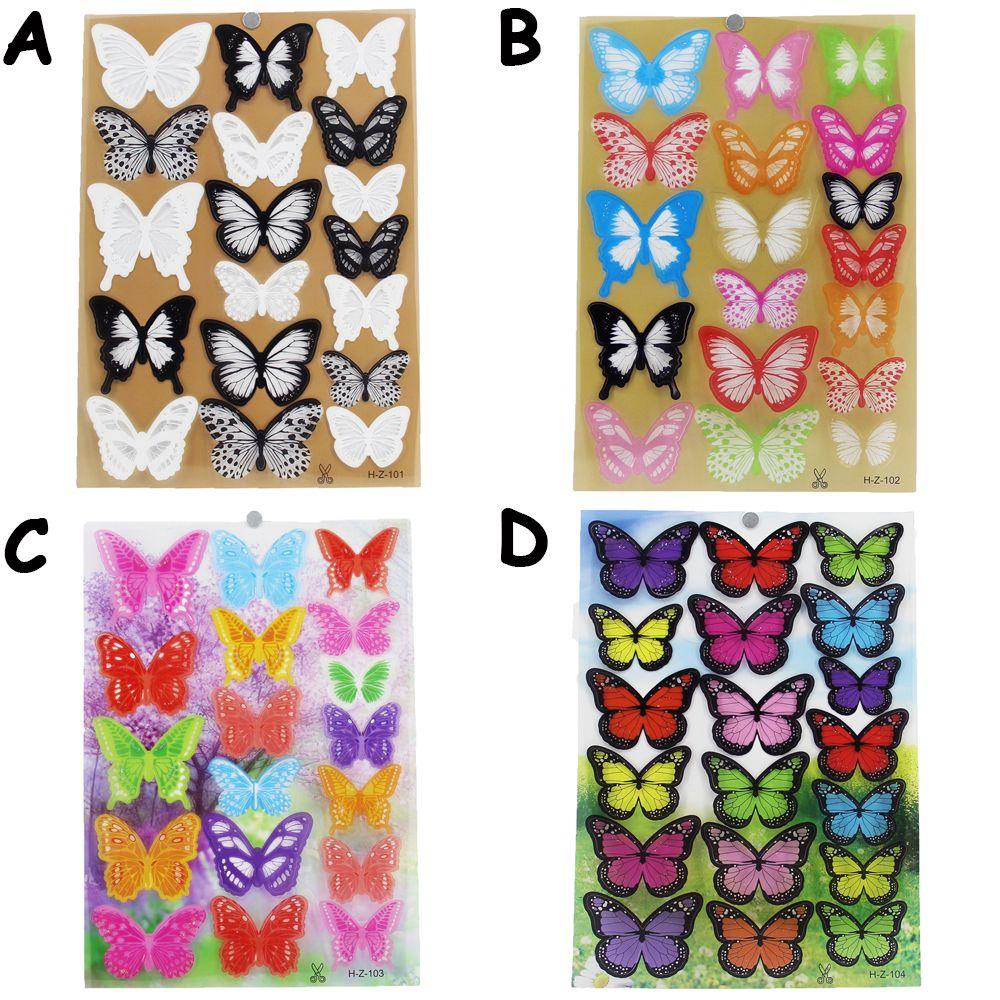 Set 18 Miếng Dán Hình Bướm 3D Trang Trí Phòng Bé