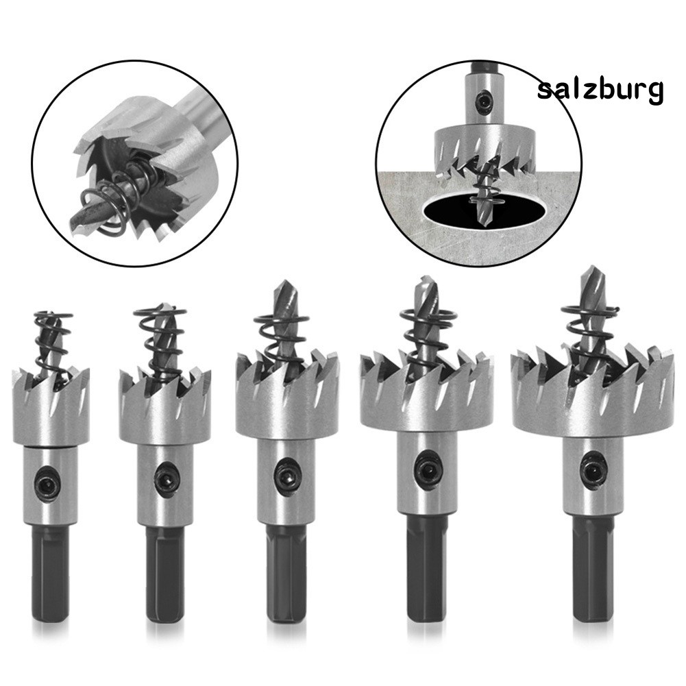 Dụng cụ cầm tay❀5Pcs/Set 16-30mm HSS High Speed Steel Drill Bit Stainless Steel Hole Saw Opener