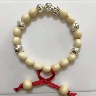 Vòng dâu tằm 7-9 bi bạc cho bé trai, gái
