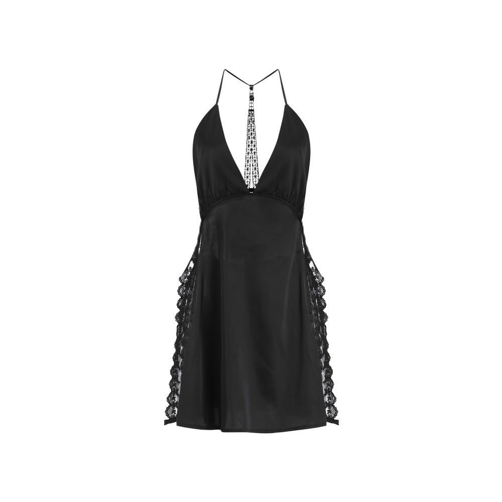Váy ngủ 2 dây hở lưng kèm quần lót satin tháp Paris ngọt ngào cám dỗ | BigBuy360 - bigbuy360.vn