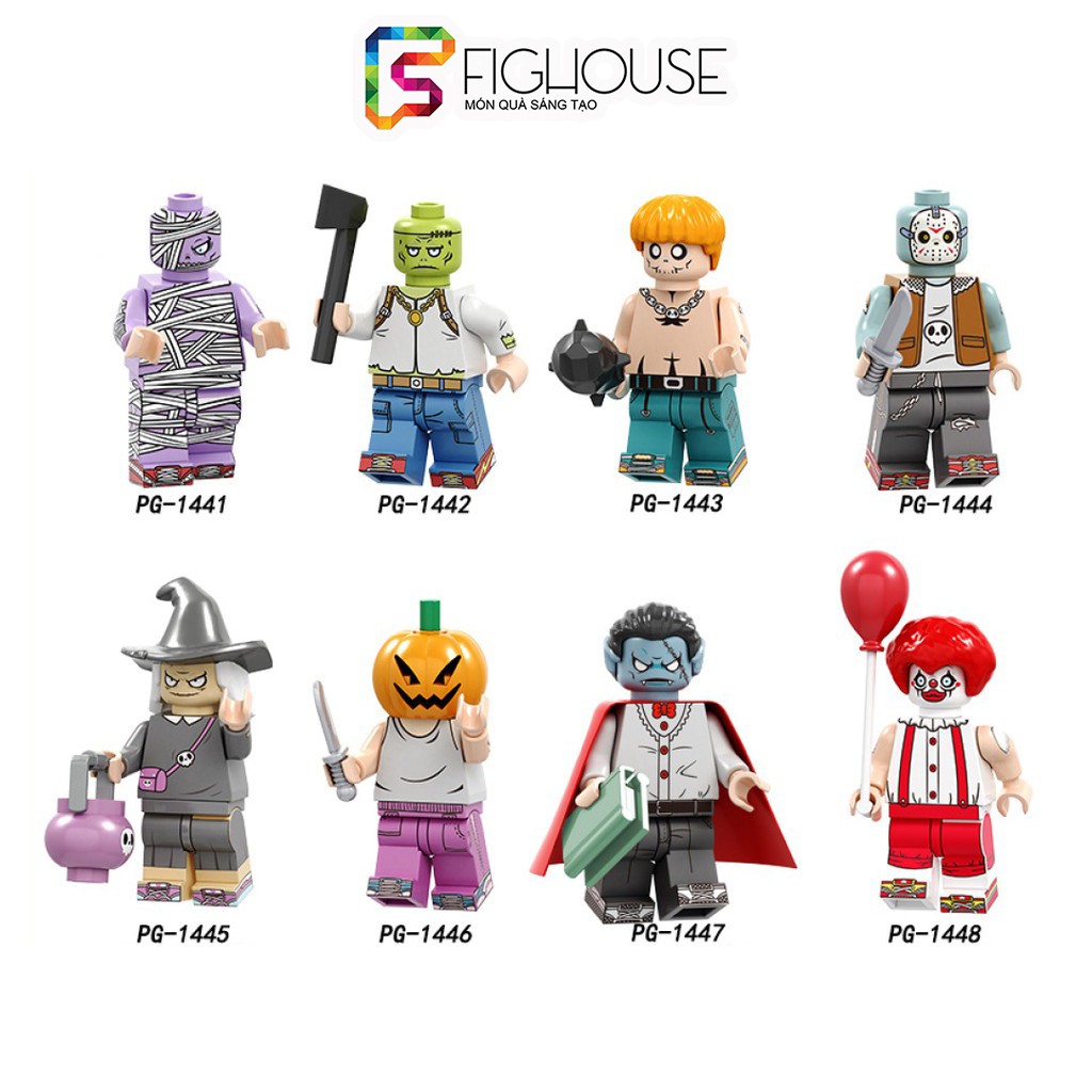 Minifigures Các Nhân Vật Halloween PG8174 - Đồ Chơi Lắp Ráp Xếp Hình [A3]