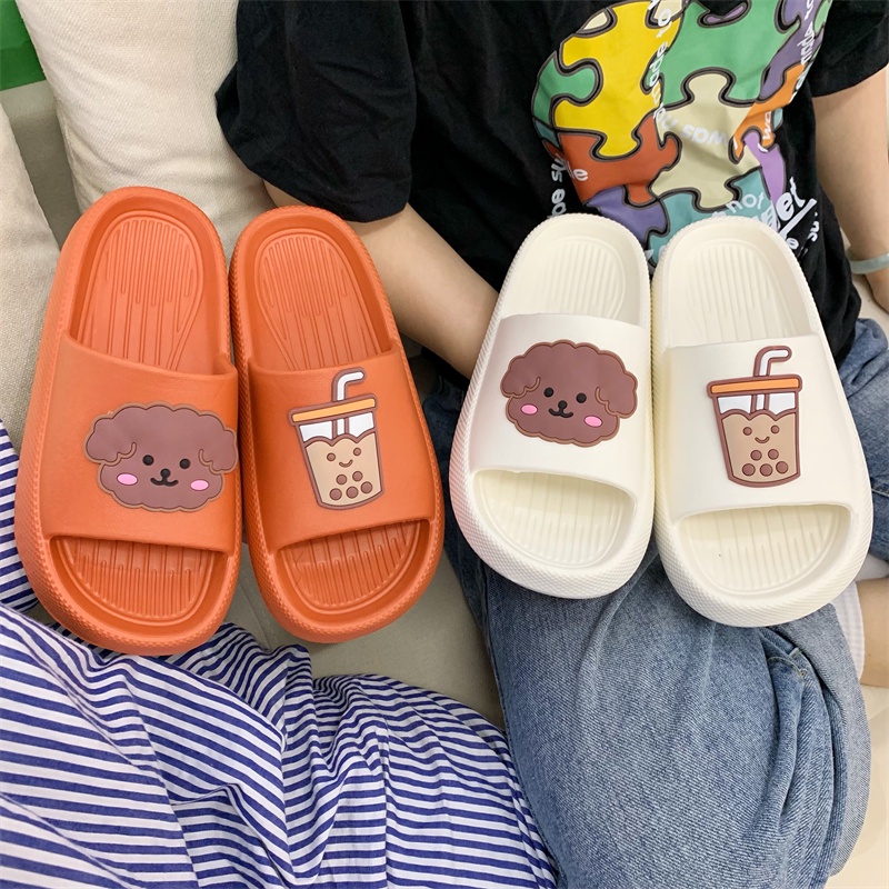 JY409- C3 - Dép  đôi nam nữ gấu Trà Sữa xinh phù hợp cặp đôi  bền chắc giá rẻ ưu đãi