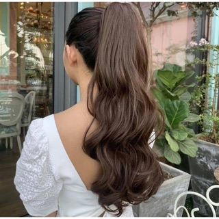 Ngoặm tóc giả xoăn nhẹ 50cm